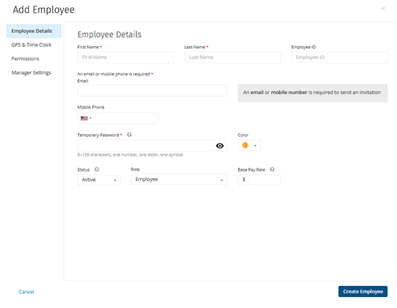 ClockShark Add an Employee 2