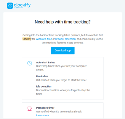 Clockify Emails 2