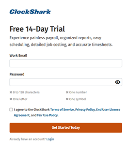 Clockshark Web Setup 1