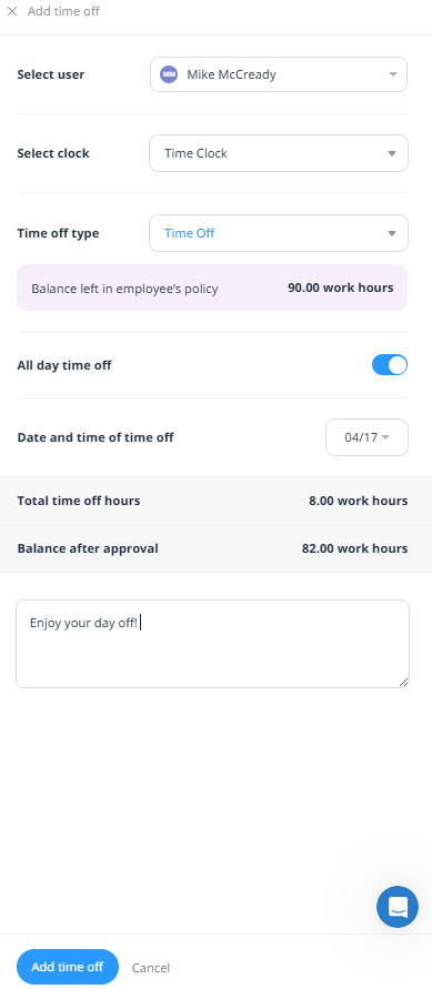 Connecteam Time off 3