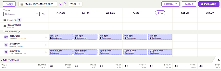 Homebase Scheduling 2