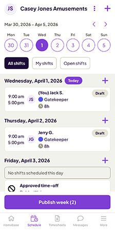 Homebase Scheduling 5