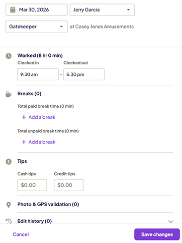 Homebase timesheets 4
