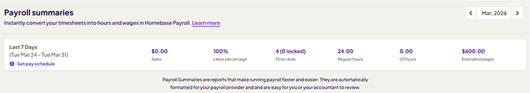 Homebase timesheets 5