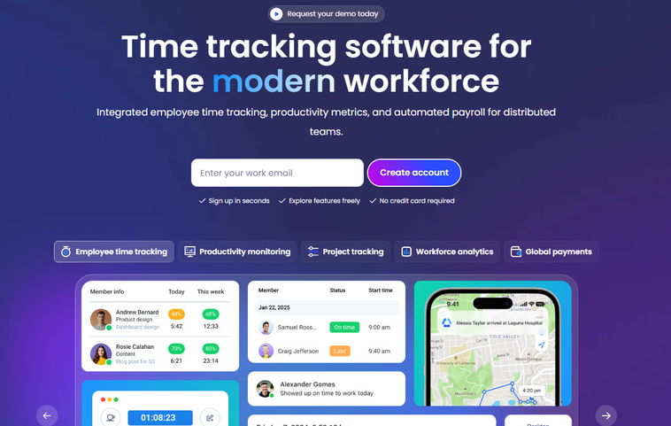 HubStaff Homepage
