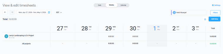 Hubstaff Timecards 4