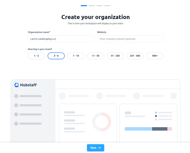 Hubstaff Web Setup 2