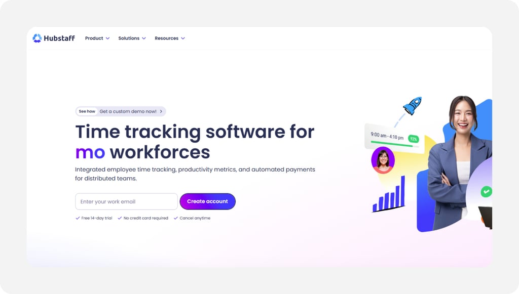 Hubstaff-homepage