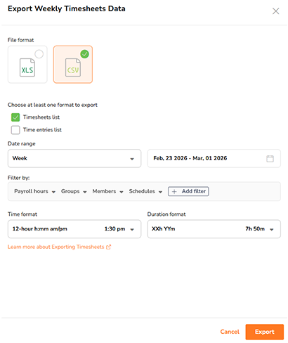 Jibble Time Sheets 4