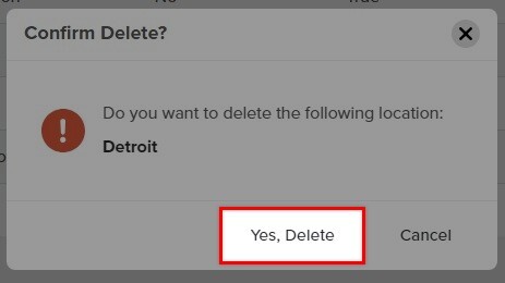 Confirm Delete