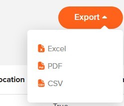 Export options