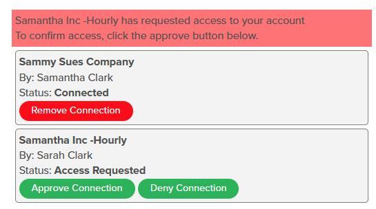 Approve Connection option under Advanced Time Clock Settings in OnTheClock