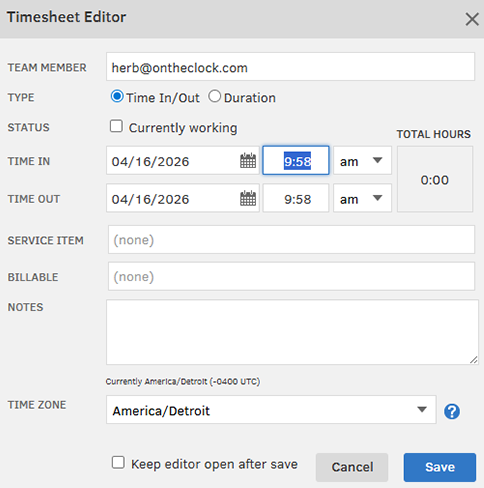 Quickbooks Timecards 2