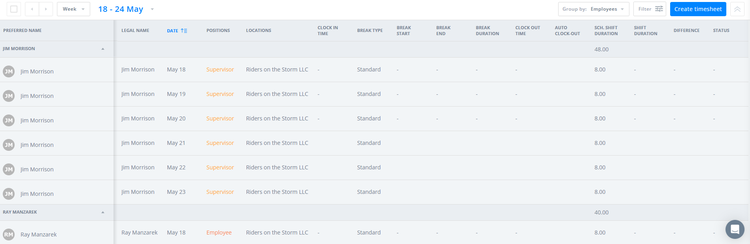Sling Timecards 1