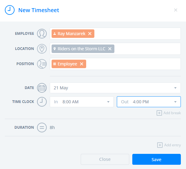 Sling Timecards 2