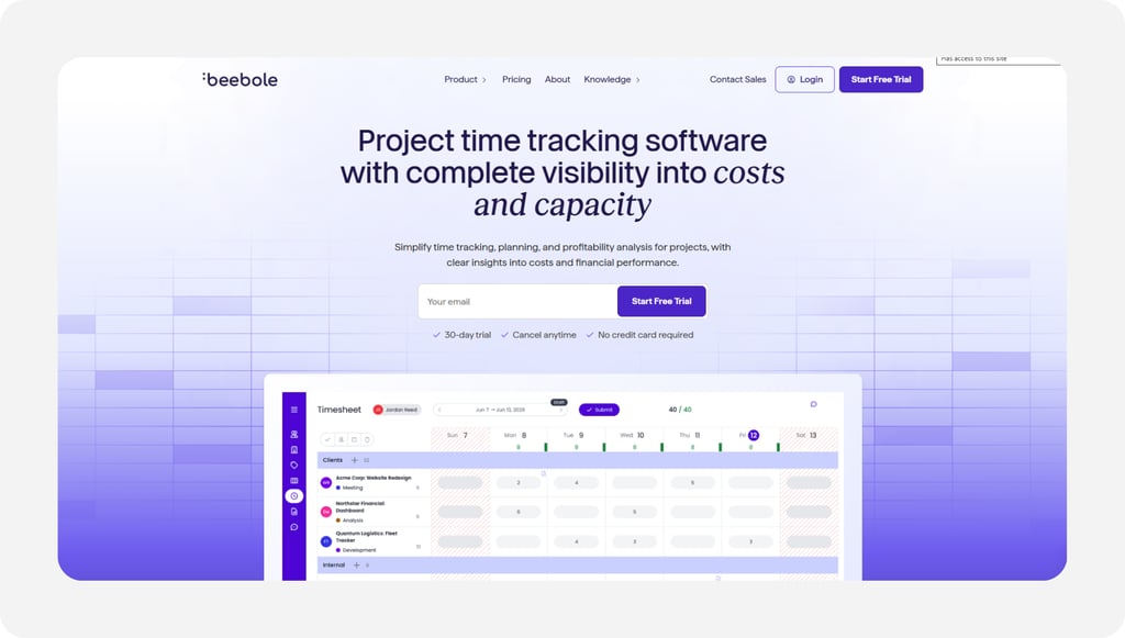 beebole-homepage-screenshot