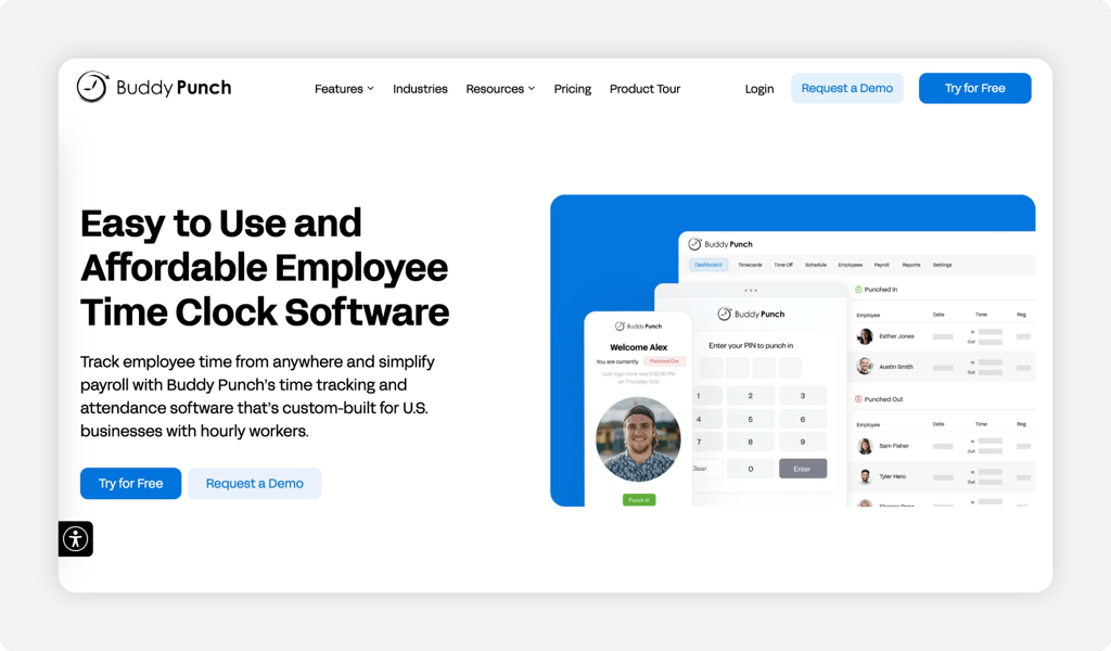 buddy-punch-homepage-screenshot