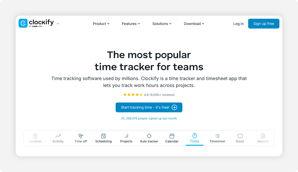 clockify-homepage-screenshot