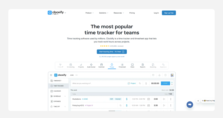 clokify-home-screenshot