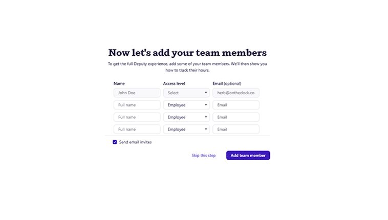 Adding Employees in Deputy