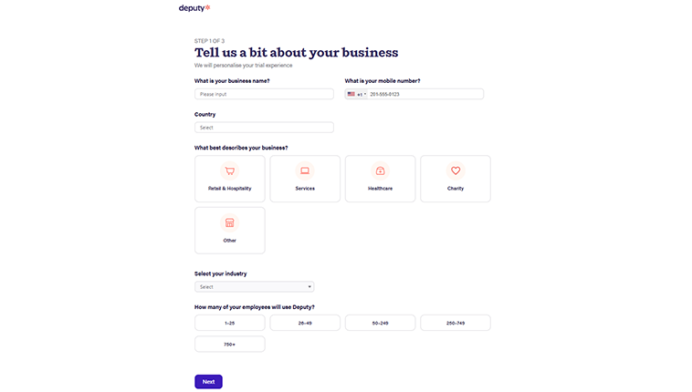 Deputy Business Information Form