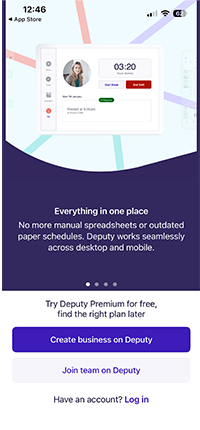 Deputy Mobile App Sign-up