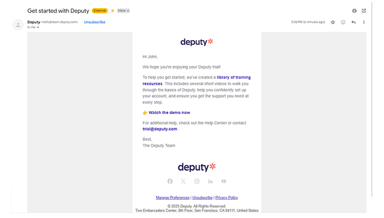 Deputy Email Communication History