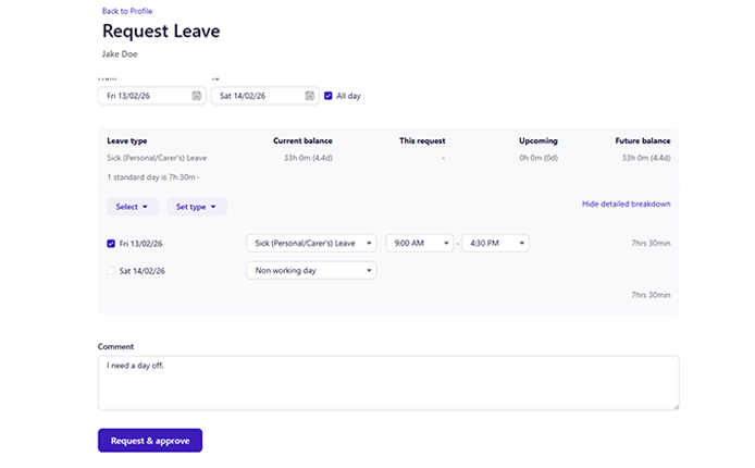 Requesting Leave Form