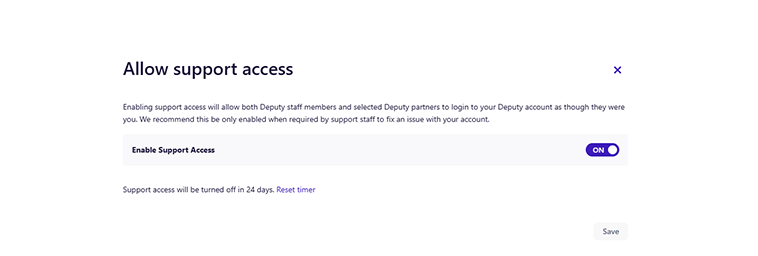 Granting Support Access