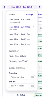 Detailed Timesheet View
