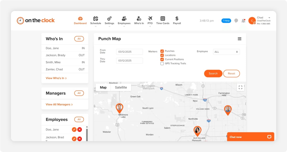 field-worker-ontheclock-dashboard