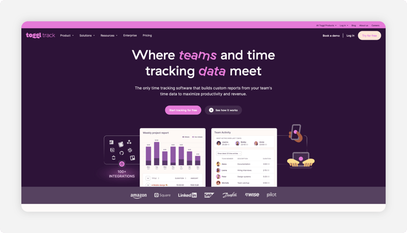 toggl-track-homepage-screenshot